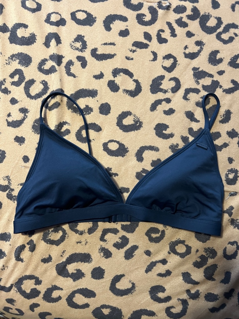 Roxy Black Bikini Top Size Large